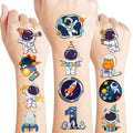 96 Pc Pre-Cut Astronaut Temporary Tattoos for Kids