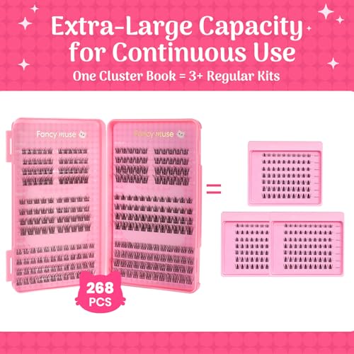Lash Clusters Book 6 Style 268pcs D Curl Eyelash Extensions