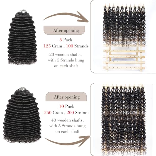 GUDOZO 18 Inch Deep Wave Crochet Hair for Black Women - 125g