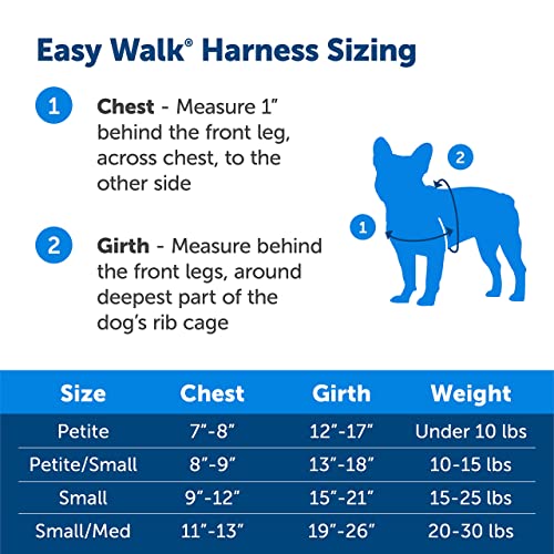 PetSafe Easy Walk No-Pull Dog Harness - The Ultimate Harness to Help Stop Pulling - Take Control & Teach Better Leash Manners - Helps Prevent Pets Pulling on Walks, Small, Black/Silver