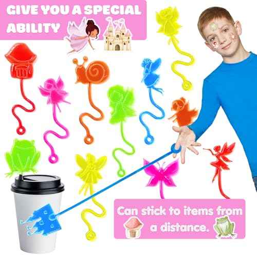 48PCS Fairy Party Favors - 24PCS Fairy Temporary Tattoos & 24PCS Fairy Stick Hands - Perfect Birthday Favors, Goodie Bag Stuffers, Treasure Box Toys, Classroom Prizes, and Student Gifts