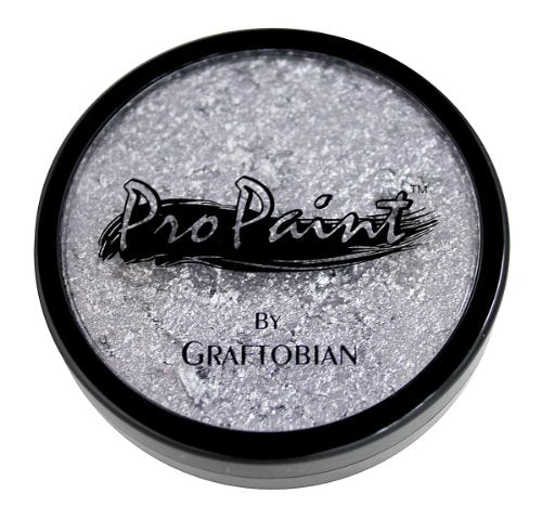 Graftobian Makeup ProPaint Face & Body Paint - Silver Sterling 30ml - Halloween Makeup - Costume Makeup for Adults - Body Paints for Adults - Face Paint Makeup - Skin Paint - Makeup Paint