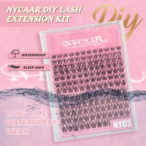 Lash Clusters Kit Wispy D Curl 144Pcs 8-16mm DIY