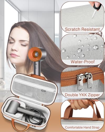 Dyson Hair Dryer Hard Case Storage Bag - Shockproof Travel