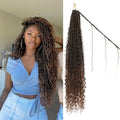 Boho Soft Locs Crochet Hair 30 Inch - 9 Packs Ombre Brown
