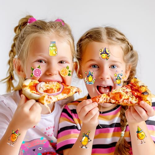 Lemon Temporary Tattoos - 101+ Designs, 17 Sheets, Waterproof