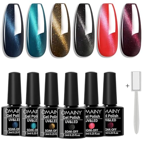 Omainy Jelly Gel Nail Polish,Translucent Gel Nail Polish,Crystal Jelly Gel Nail Polish,Sheer Gel Nail Polish,Soak Off UV LED Nail Art