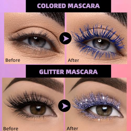 Dulele 12 Colors Mascara Set - Volumizing & Lengthening