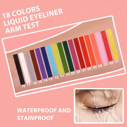 Evpct 6-Piece Liquid Eyeliner Set Waterproof & Sweatproof
