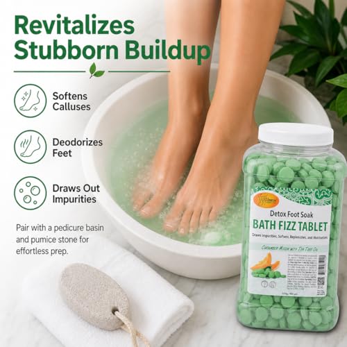 SPA REDI Detox Foot Soak Fizz Tablets, 950 Count