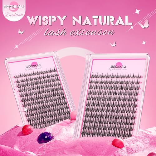 MOONKALI Wispy Lash Clusters 10-16MM CC Curl Manga Eyelash Extensions