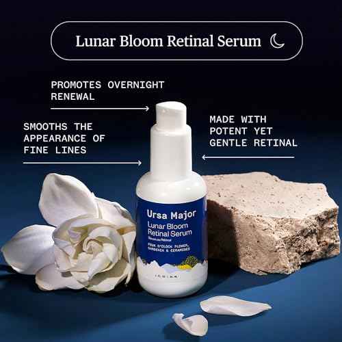 Ursa Major Lunar Bloom Retinal Serum | Potent & Gentle Facial Moisturizer | Smooth Fine Lines & Wrinkles | Vegan & Cruelty-Free | For All Skin Types | 1.0 ounce