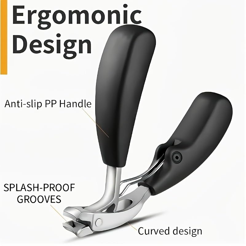 Heavy Duty Toe Nail Clippers with Long Ergonomic Handle