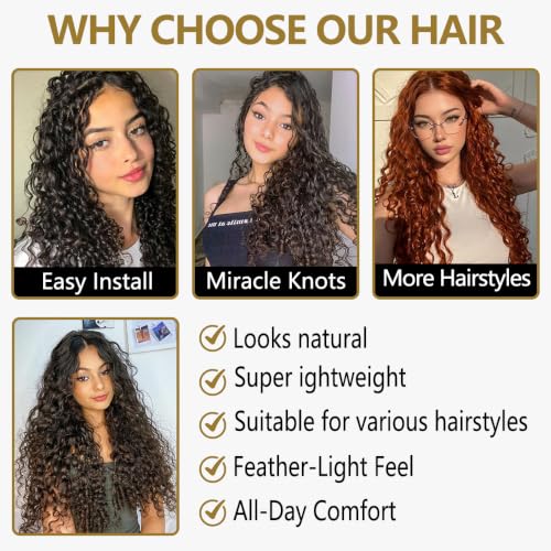 14 Inch Deep Wave Crochet Braids Hair Extensions, 120g