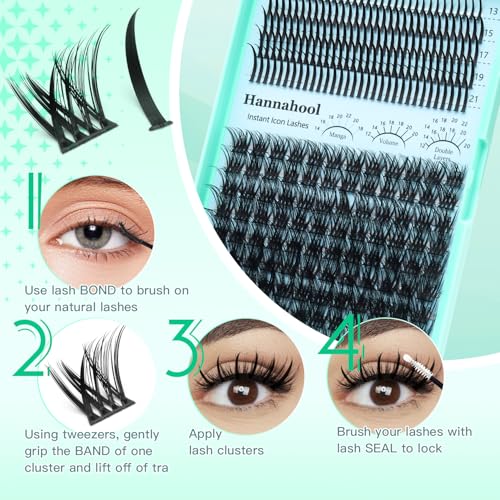 Hannahool Cluster Lashes Extensions 12-22mm Mixed Volume