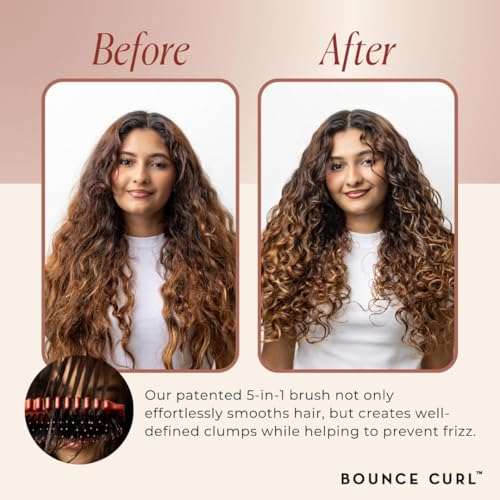 Bounce Curl Define EdgeLift Brush Cherry - 5-in-1 Curl Styling & Smoothing Tool