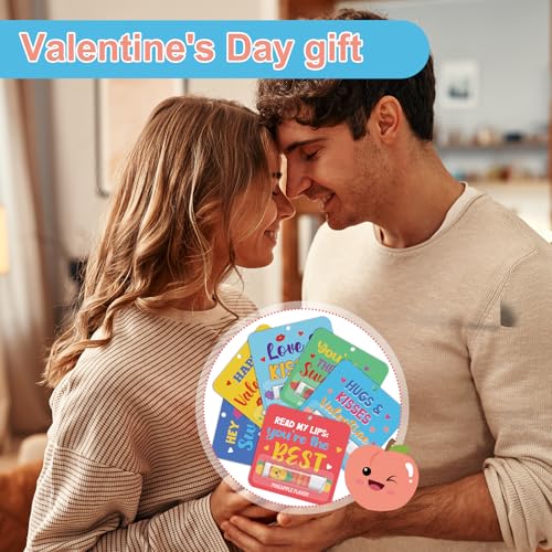 24 Pcs Valentine's Galentine's Day Gifts Bulk Lip Balms Valentine's Day Party Favors Travel Size Lip Moisturizer Care Class Valentine Gifts for Women Teachers Staff Coworkers Wedding Bridal Shower