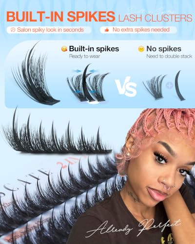CORUSCATE Fluffy D Curl Lash Clusters with Spikes - 12-18mm