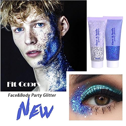 Body Glitter Gel - Face Makeup for Festivals & Raves (100ml)