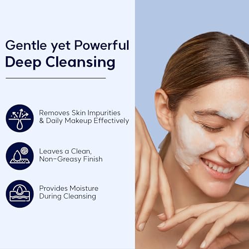 AFTERLAB Hydrating Foam Cleanser pH 5.5 with Azulene, Mild Acidic Facial Cleanser for Sensitive & Breakout-Prone Skin, Gentle Daily Face Wash for Men & Women, 5.07 fl oz