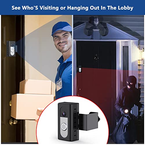 KIMILAR Anti-Theft Video Doorbell Mount Compatible with Ring/Blink Wireless Video Doorbell, Adjustable Mounting Bracket Accessories for Houses, Apartments, Businesses, No Need to Drill