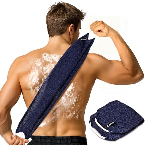 Exfoliating Washcloth with Handles - Back Scrubber for Shower