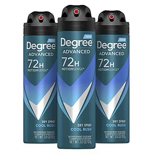 Men's Antiperspirant Deodorant Dry Spray - Cool Rush, 3 Pack, 72-Hour Protection
