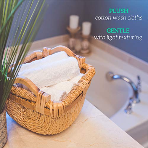100% Cotton Washcloths 12x12" 50 Pack