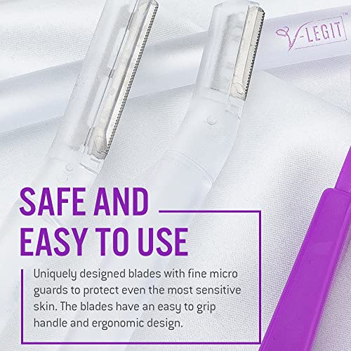 Dermaplaning Tools - Exfoliating Facial Razor Dermaplane for Women & Men Shaver to Exfoliate Refresh the Skin Peach Fuzz Eyebrow Hair Removal Blade 4 count Bonus Defining Shaper