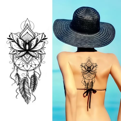 Dreamcatcher Feather Temporary Tattoos - 3 Sheets Waterproof