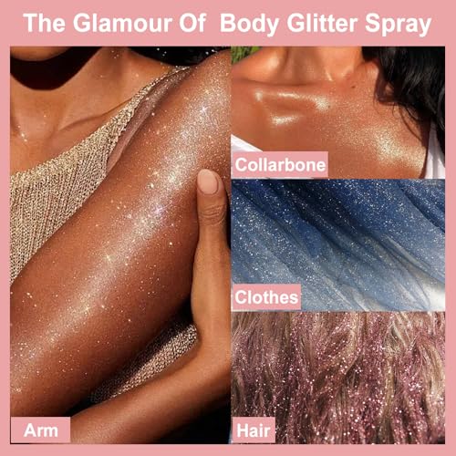 Boko Holographic Silver Body Glitter Spray 60ML