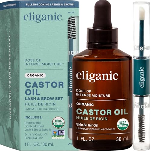 Organic Castor Oil for Eyelashes & Skin - 1oz USDA Certified Vegan & Cold-Pressed