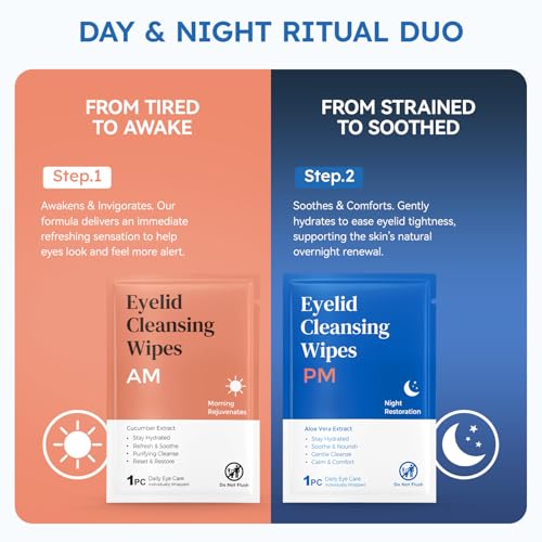 ProCIV Day & Night Eyelid Wipes - Cucumber & Aloe Vera