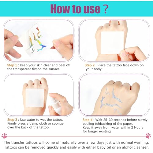 56 Pcs Kpop Glow in Dark Temporary Tattoos with Laser Foil
