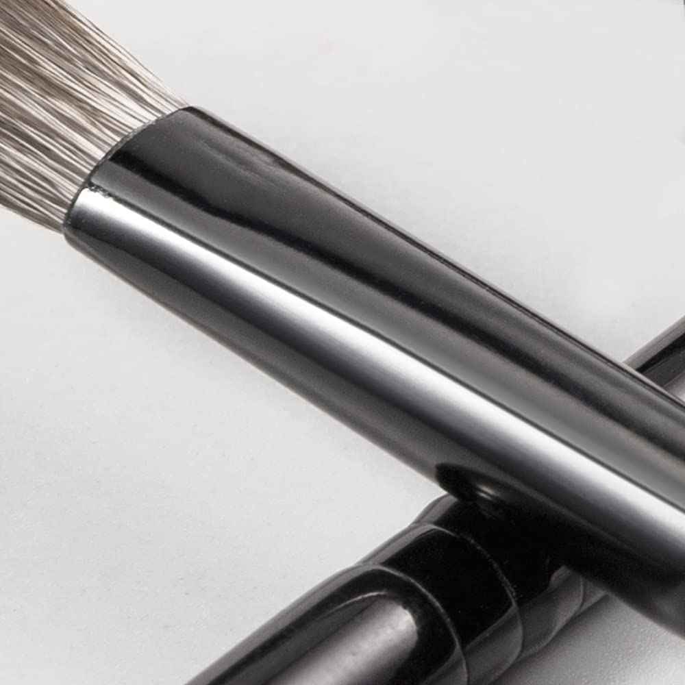 Anmor Luxurious Black Makeup Brush Set, Premium Makeup Brushes for Foundation Kabuki Powder Blush Eyeshadow Blending Crease Makeup, Superior Soft Luxurious Makeup Brush Set with Micro Crystal Fiber