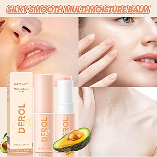 LOKFAR 1PCS Wrinkle Repair Moisturizing Multi Balm Stick, Anti-wrinkle Face Balm Eye Balm Body Hydrating Face Moisturizer, Wrinkle Balm Stick Face Skin Collagen Moisturizer for Dry Skin (7g/0.246 oz)