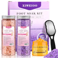 Himalayan Pink Foot Soak & Pedicure Kit - Callus Remover Set for Dry Feet