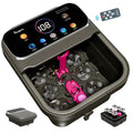 Electric Foot Spa Massager with Heat & Remote Control - Dark Grey