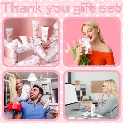 Demissle 50 Sets One Silly Goose Baby Shower Birthday Party Favors Travel Size Hand Cream Appreciation Hand Lotion with Cards and Bags Silly Goose Bulk Gifts for Guests Baby Shower Birthday(Pink)