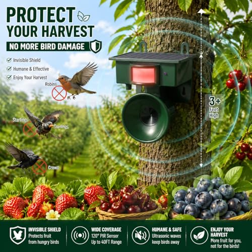 2026 Solar Ultrasonic Bird Repellent Devices Outdoor,Best Deterrent