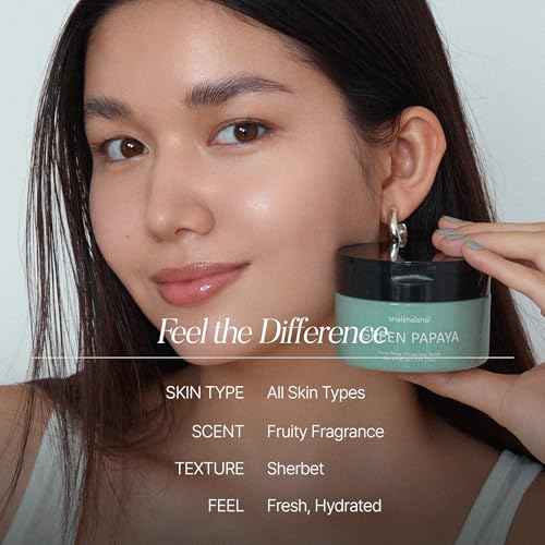 shaishaishai GREEN PAPAYA Pore Deep Cleansing Balm, Makeup Remover, Gentle Exfoliating, Pore Cleaner, Black Head Remover for Face, Oil Cleanser with Jojoba Oil, Korean Skin Care, 2.87oz