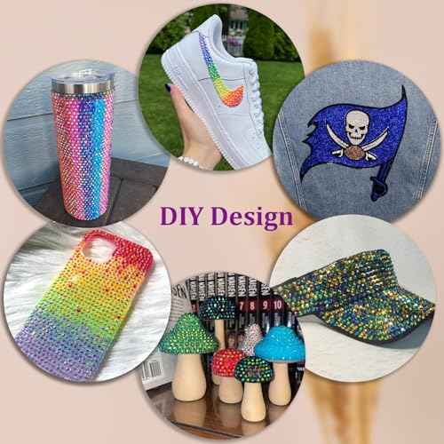 34000Pcs Resin Rhinestones with Tweezers for Bedazzling, Multicolor 3mm Crystal with 3Pcs 10ml B7000 Jewelry Glue for Bedazzled Nail Art Crafting Makeup