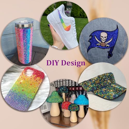 Jelly Multicolor 3mm Resin Rhinestones Pack with Glue - 18000pcs Bedazzling Kit