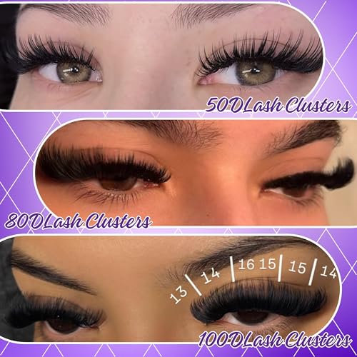 640Pcs Lash Cluster Kit - 50D to 100D Volume Lashes 8-16mm