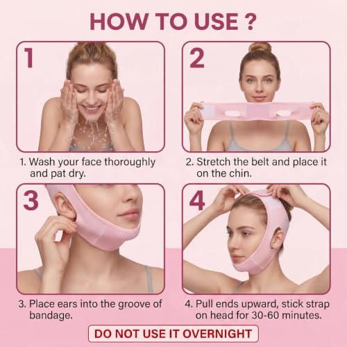V-Line Chin Lifting Mask - Reusable Jawline Strap for Women