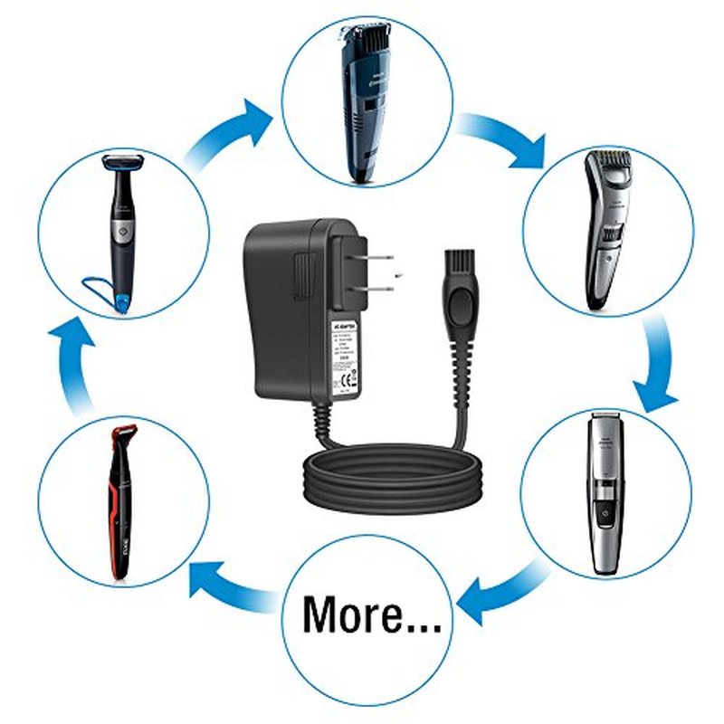 Outtag 15V Charger Cord Compatible with Philips Norelco HQ8505 3000 5000 6000 7000 9000 Series, Multigroom MG5750 MG7750 MG7770 MG7790 QP6531 BG7030 BG7040 BG5025 S9987 Shaver Trimmer Power Cord