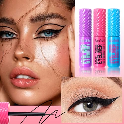 Liquid Eyeliner Pen – Waterproof Black Eye Makeup, Ultra-Fine Brush