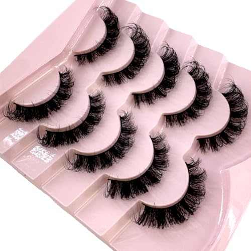 Cat Eye 3D Fluffy False Lashes 5 Pairs - Reusable
