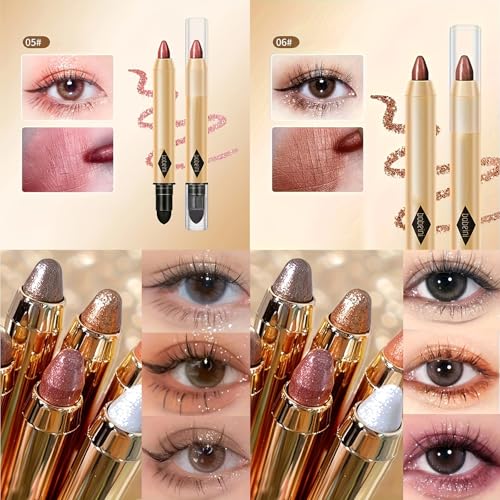 MooGlamor 6-Piece Shimmery Eyeshadow Pen Set with Brush