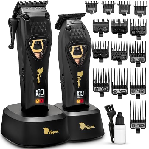 Fagaci Professional Hair Clippers & Trimmer Set - 12000 RPM, DLC Blades, Zero Gap